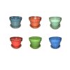 2" Glazed Floral Pot Assortment.  24 pieces