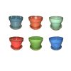 3" Glazed Floral Pot Assortment.  30 pieces