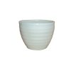 10" White Ribsey Planter S/3