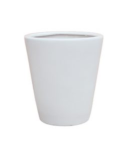 15" White Round Taper Planter S/3