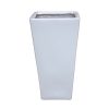 15" White Square Taper Planter S/3