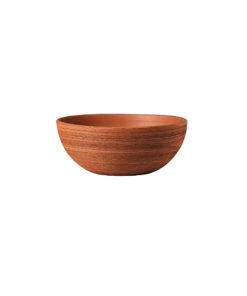 13" Terra Cotta Low Bowl with Scratch Finish