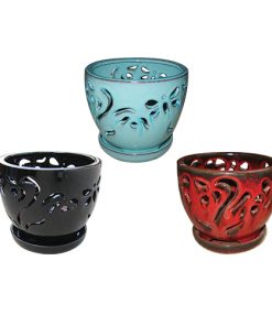 7" Paphiopedilum Orchid Pot Set