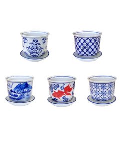 4" Porcelain Planter Assortment