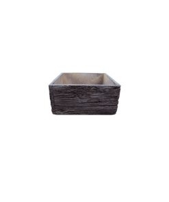 7" Barn Grey Low Cube Planter