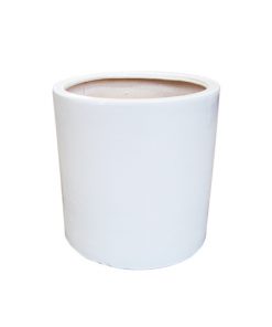 15" White Cylinder Planter S/3